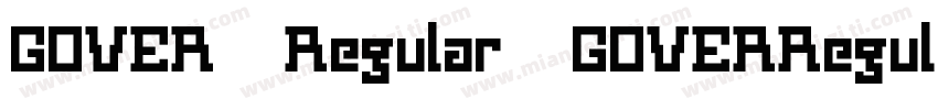 GOVER Regular GOVERRegular字体转换